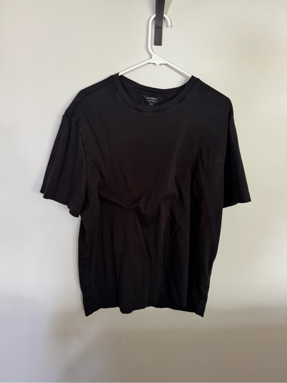 Banana Republic Black Short-Sleeve Crew T-Shirt